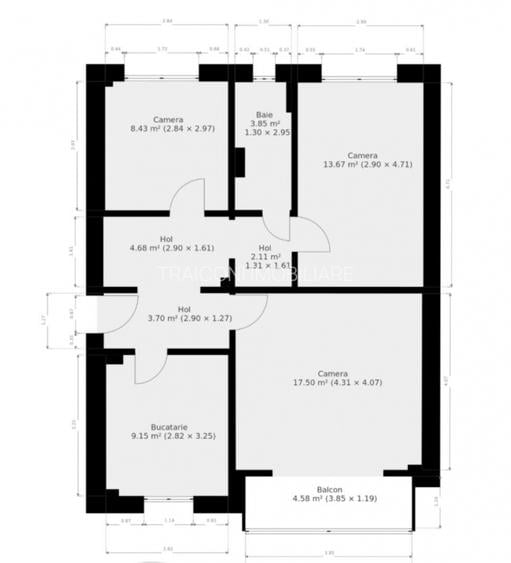 Dambovita, 3 camere, decomandat, bloc izolat, 2 parcări, 0% comision - 19