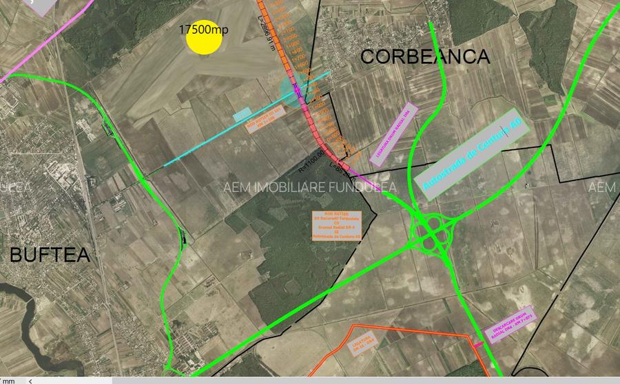 Teren intravilan Buftea 17500 mp - 2