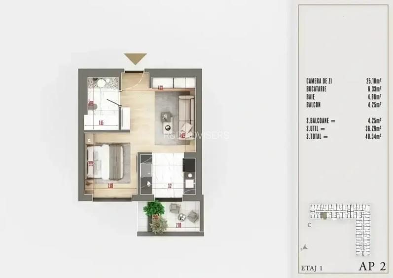 Garsoniera dubla, premium | Investitie | Theodor Pallady-1 decembrie - 4