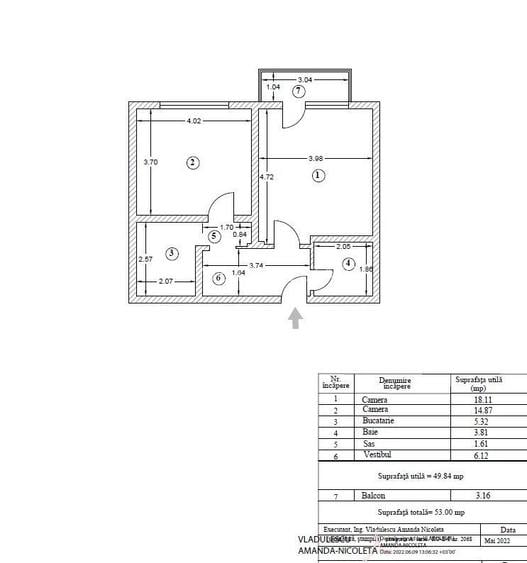 2 camere | Decomandat | Mobilat | Loc parcare - 7