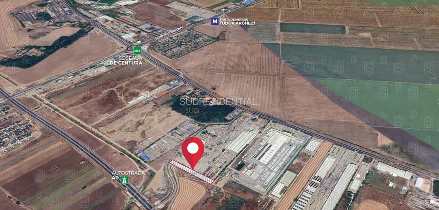 Teren intravilan, 4200 mp, adiacent A0 si Centura Sud - 2