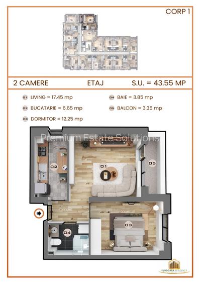 VANZARE APARTAMENT 2 CAMERE DECOMANDAT-CARTIER MILITARI TVA INCLUS - 3