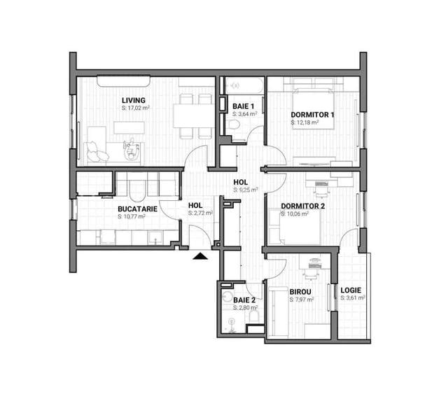 Apartament de 4 camere, 78 mp, modern, la cheie, Zorilor - 14