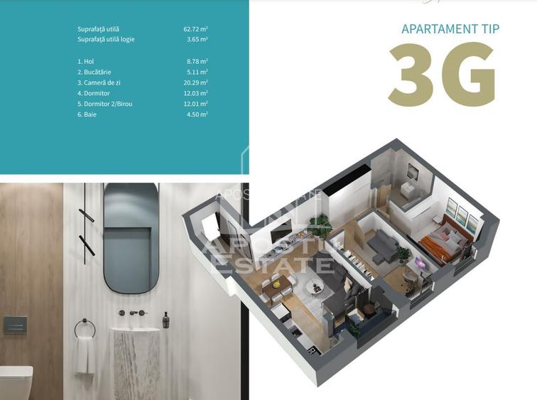 Apartament cu 3 camere, complex rezidential nou, zona Centrala - 3