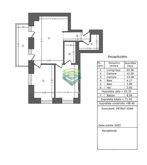 Apartament 3 camere + loc parcare - Marmura Residence - 1