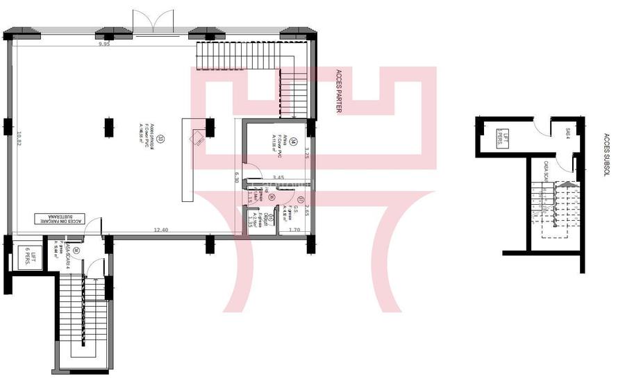Spatiu 1200mp lift propriu functiuni mixte medical birouri invatamant - 5
