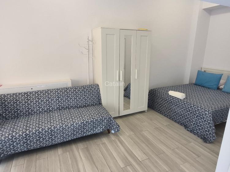 Studio mobilat/utilat, centrală gaz, AC, wi-fi, TVsmart,baie+bucătărie proprii