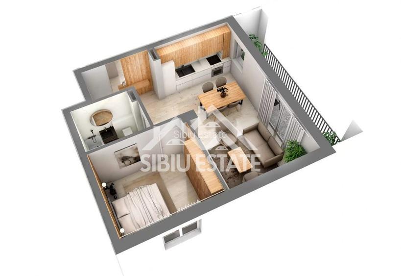 Apartament 2 Camere Finisat, Zona Doamna Stanca,Comision 0 - 3