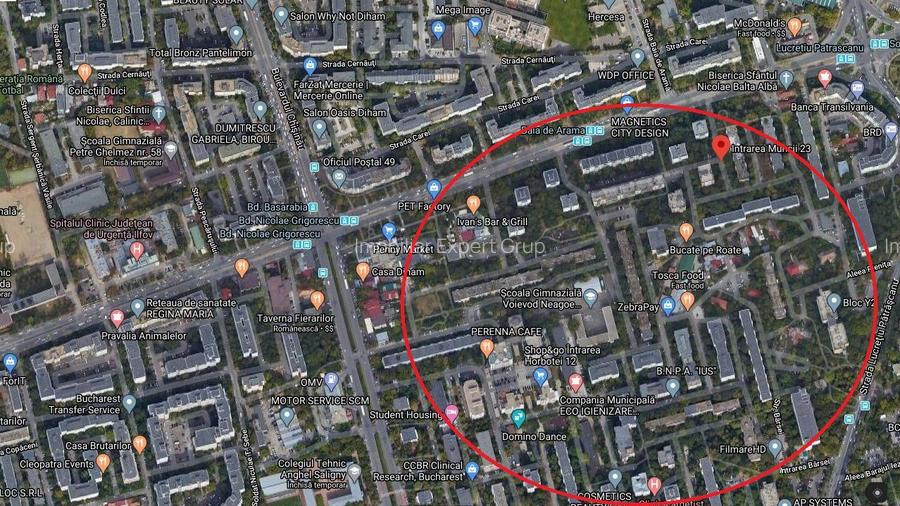 Teren  Basarabia-2500 mp,D=30m,zona M3 - 2