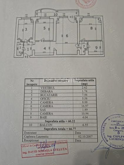 Apartament 3 camere-semidecomandat-Zona 13 Septembrie - 6