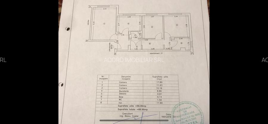 Dacia, 3 camere decomandate confort 0, parter - 14