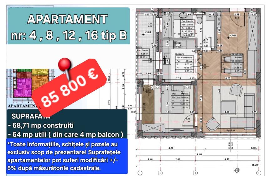 Apartamente bloc nou cu încălzire in pardoseala ; Dobrogea 1 - 9