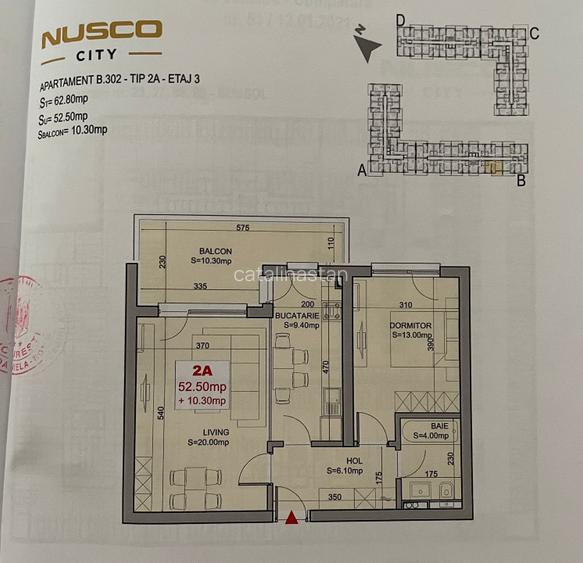 Proprietar inchiriez 2 camere în Nusco City | 68 mp utili | parcare subterană  - 6