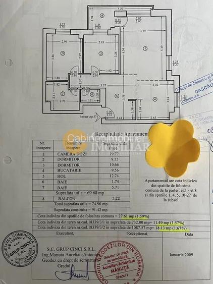 3 camere, decomandat, etaj 6/9, 75mp, 2 bai, liber! - 6