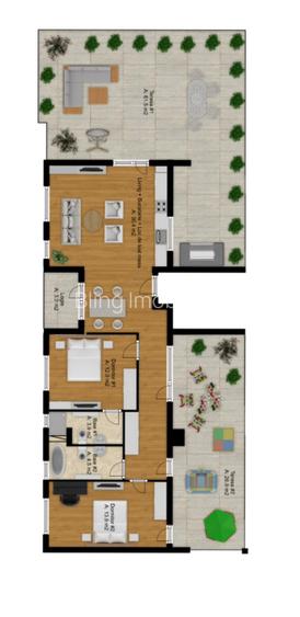 Penthouse cu 3 camere, 74 mp, terasa 91,4 mp, zona Cetatii - 4