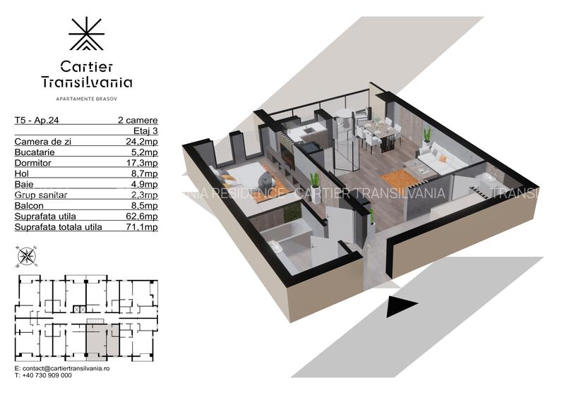TRANSILVANIA RESIDENCE- CARTIER TRANSILVANIA, APARTAMENT 2 CAMERE - 16