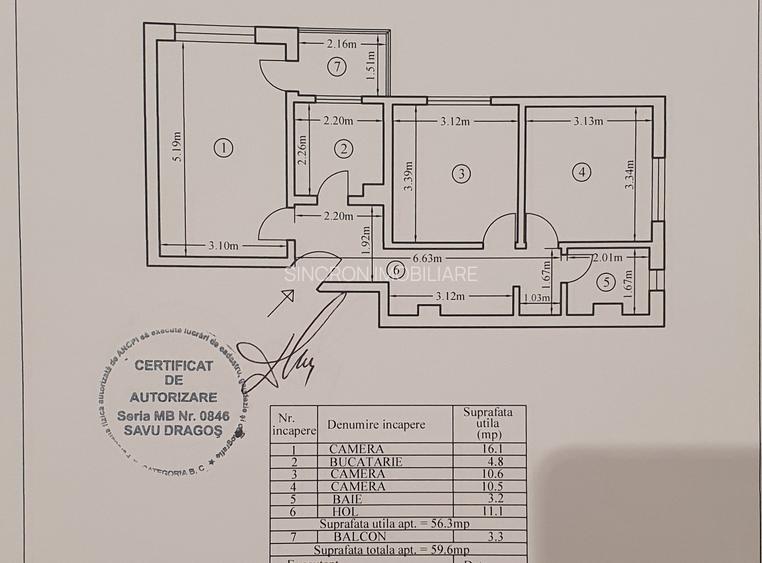 NIcolae Grigorescu metrou, 3 camere decomandat, renovat și mobilat - 1