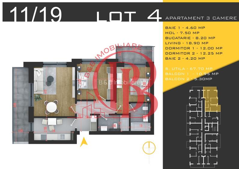 3 camere decomandat Titan Pallady  Metrou Nicolae Teclu - 2