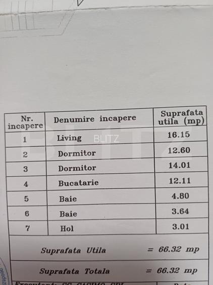 Apartament de 3 camere, 66,32 mp, zona Dimitrie Leonida  - 14