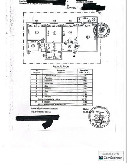 3 Camere - Decomandat -Sebastian/Scoala 280