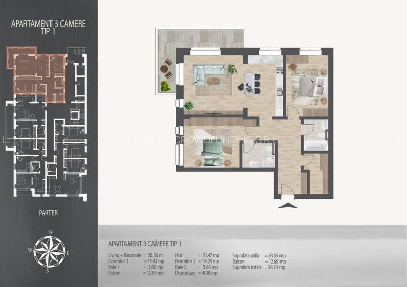 NOU! Apartament 3 Camere Metrou Nicolae Teclu, Bloc 2027, Dotari Excelente - 5