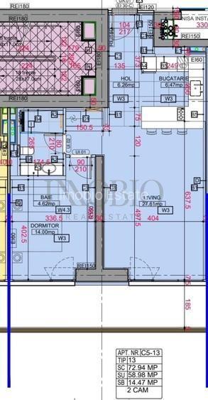 Apartament lux One High District, 2 camere- preț 222 000 eur  plus TVA - 6