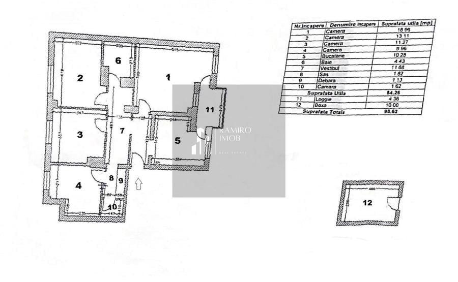 Ap. 4 camere 100mp -central Popesti Leordeni - 2 locuri parcare