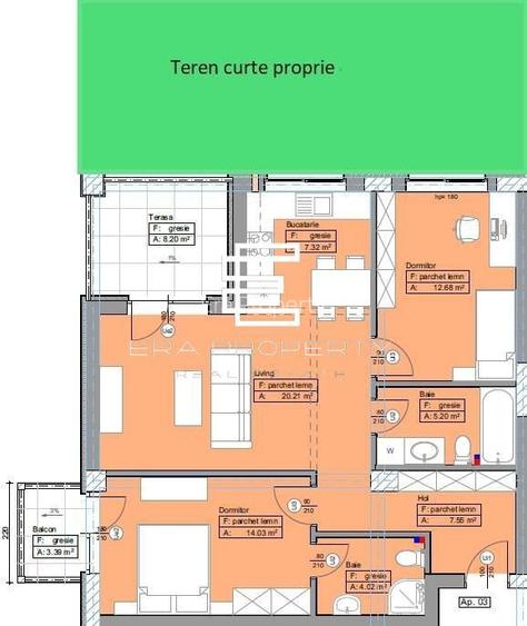 Apartament 3 camere, 71 mp,gradina 42 mp -  Selimbar - 2