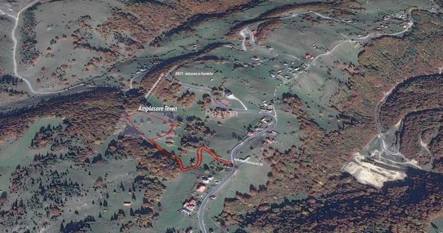 Teren pensiune, Bran-Fundata, platou cu vedere unica 8000mp - direct propietar - 4