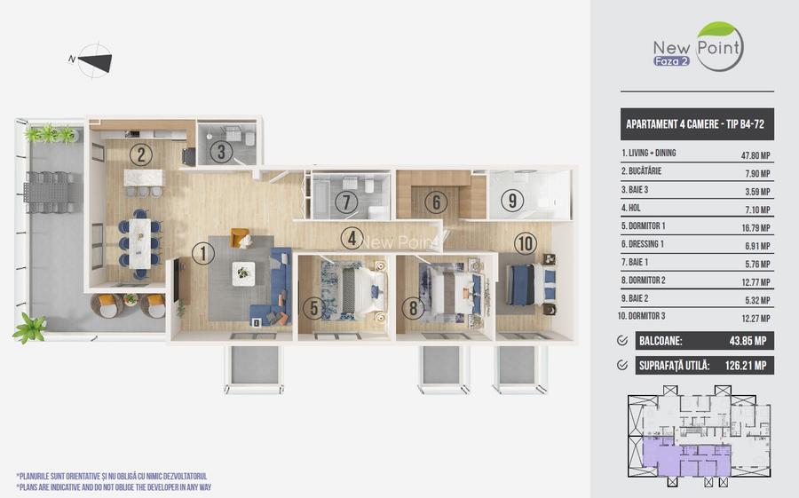 Penthouse 4 camere - 1