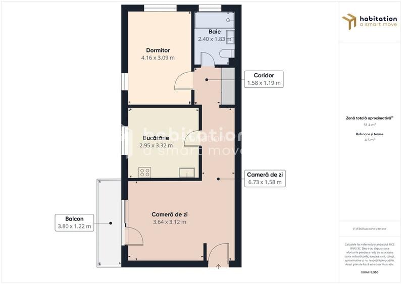 Apartament luminos cu 2 camere și terasă, gata de mutat, zona Aradului - 20