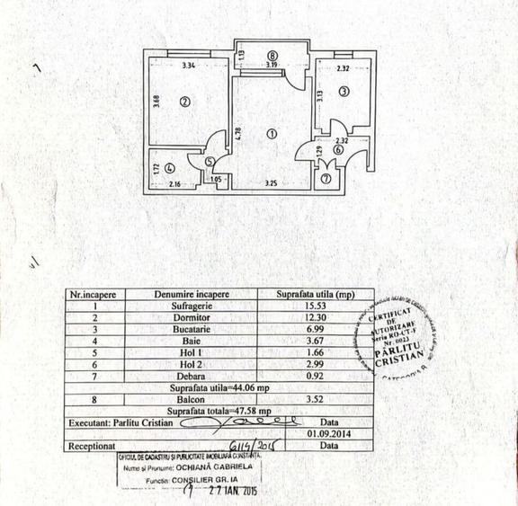 Apartament 2 camere | Tomis II | etaj 3 | mobilat, utilat | centrală gaz - 1