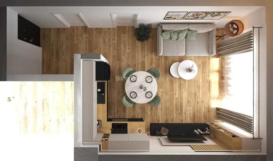 Apartament cu 2 camere, 48 mp, balcon, zona Sub Cetate - 5