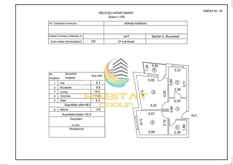 Apartament 2 Camere Decomandat 50.3 Mp Bloc Nou Sector 5 - 3