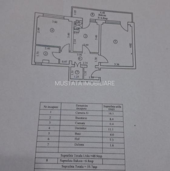- ETAJ 1. Apartament 2 camere confort 1 decomandat, Obor-Scolilor. - 8
