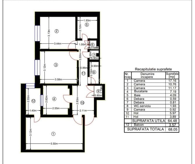 Drumul Taberei-Gheorhe Latea-Apartament de 3 camere decomandat - 10