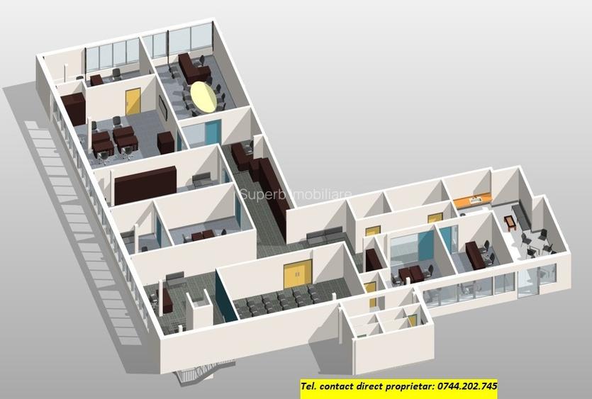 Spatiu de birouri DE INCHIRIAT, 425 mp, Etaj 1, Drumul Taberei 18, sector 6 - 3
