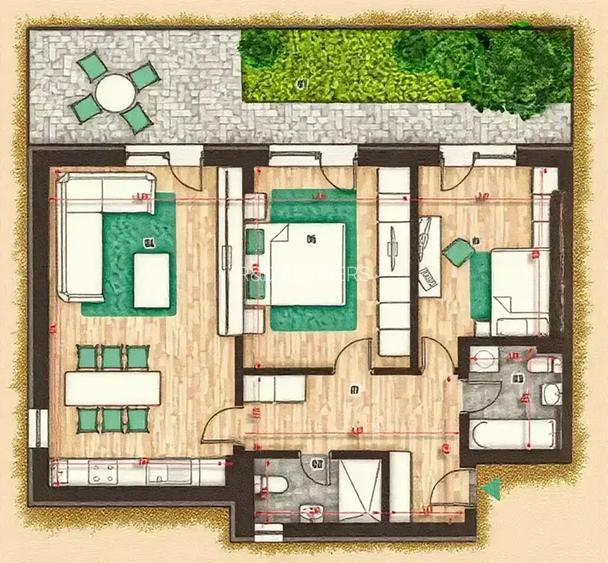 Apartament 3 camere cu grădină proprie, parter acte finalizate - 2