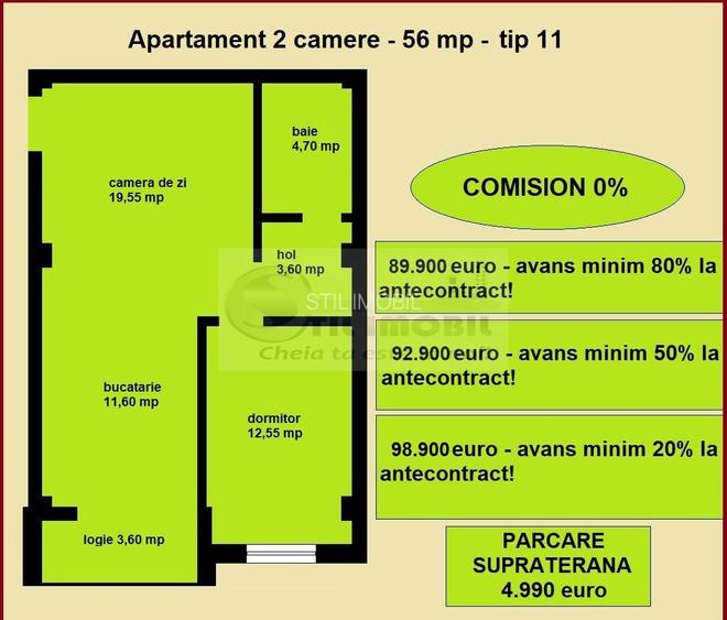 Apartament 2 camere nou de vanzare in Iasi Valea Lupului, bloc 2025 - 2