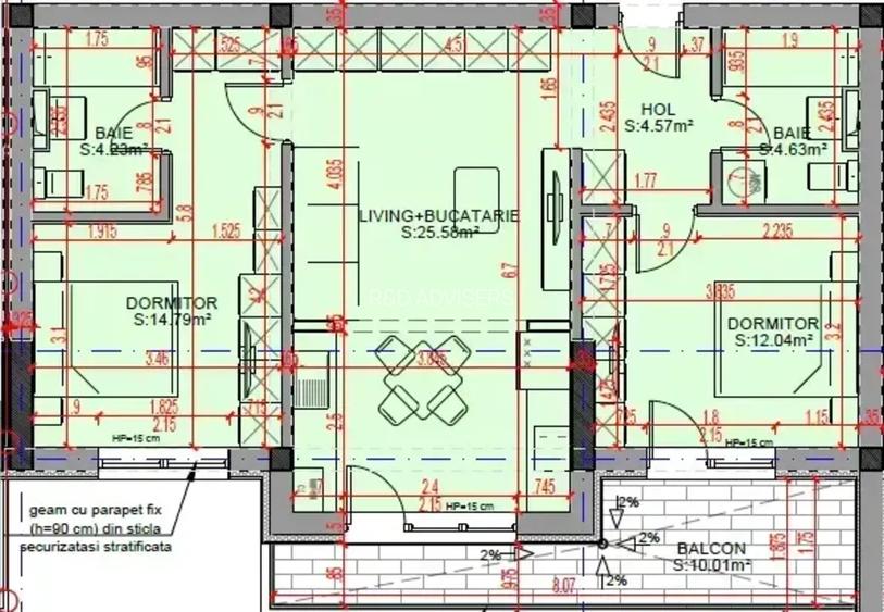 Apartament 3 Camere Proiect NOU metrou Nicolae Teclu DEZVOLTATOR - 2
