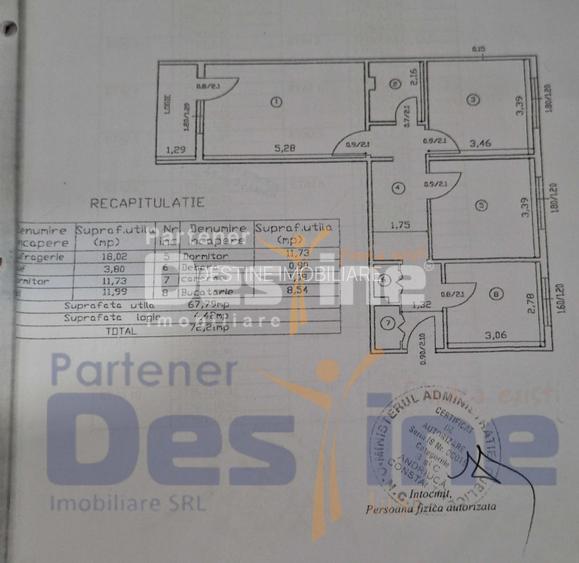 Apartament 3 camere Decomandat, 72 mp, Zona MIRCEA CEL BATRAN - 8