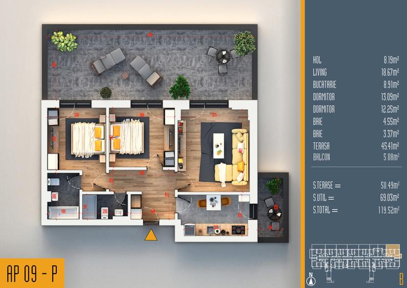 Promotie Neofort 84: Apartament 3 camere parcare inclusa incalzire in pardoseala