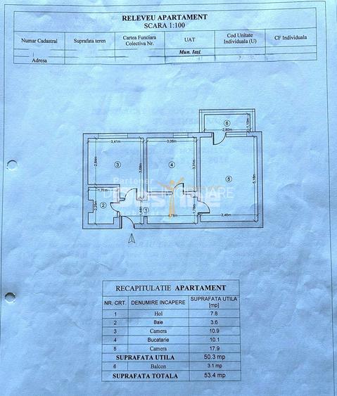 Apartament 2CD 50,3mp + balcon zona centrala Podu de Fier - 12