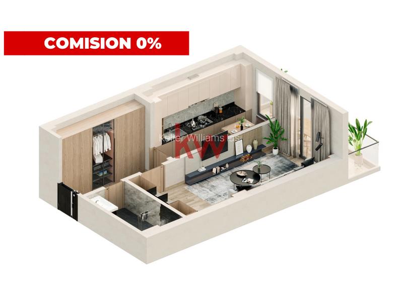 Apartament 1 cameră 38 mp | Bloc nou P+4 | Parcare inclusă | Valea Lupului - 2