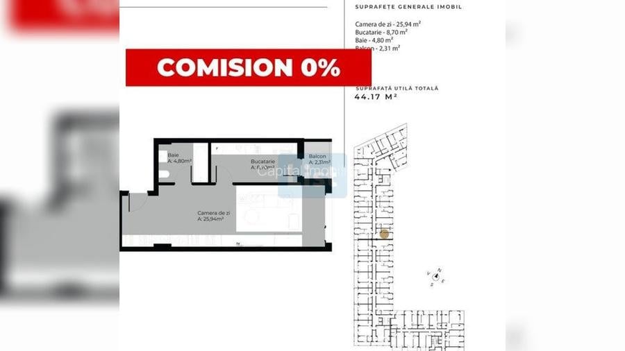 Apartament cu 1 camera in cartierul Sopor - 2