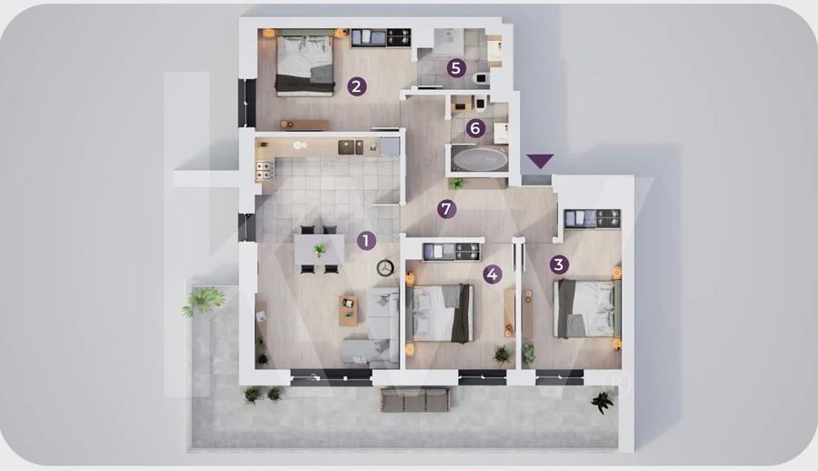 Apartament 4 camere
