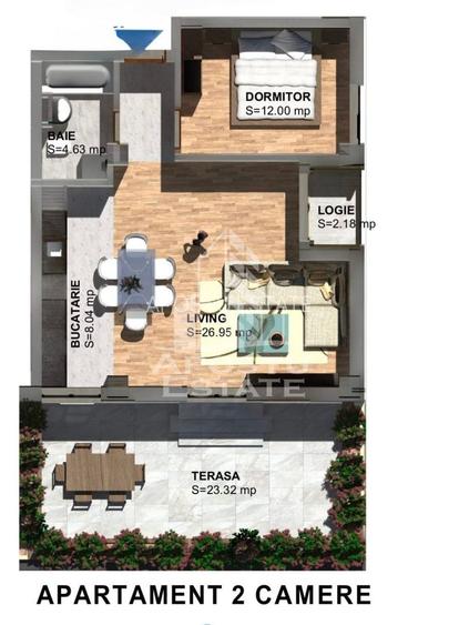 Apartament cu 2 camere, curte proprie, ZonaTorontalului - 1