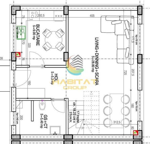 Casa 5 camere- teren 170mp