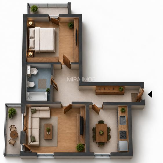 Bloc nou modern – Apartamente 2 camere, finisaje premium, parcare inclusă - 4