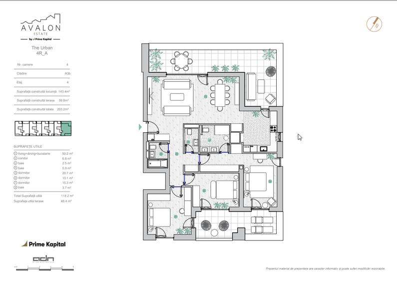 Penthouse  cu 4 camere în Avalon Estate, Faza 2 - 1